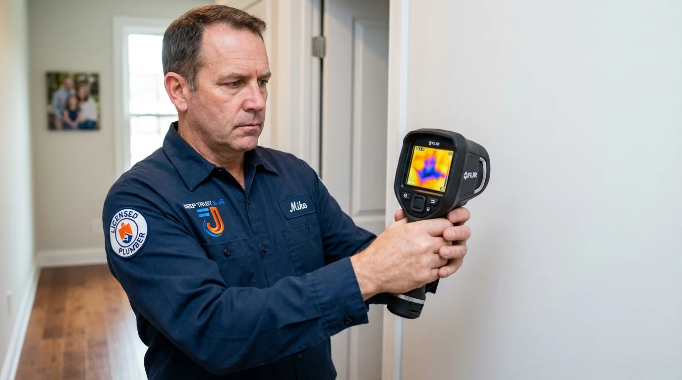 Thermal imaging leak detection by Johns Plumbing LLC in Hayes Center